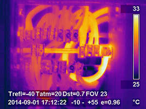 Thermal imaging for electrical inspections